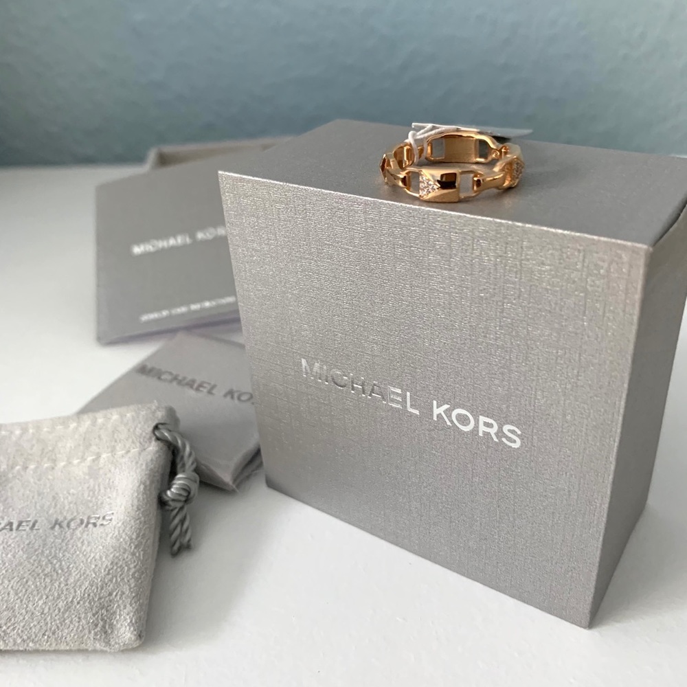 SOLD NWT MK 14k rosegold over sterling silver ring - Picture 6 of 8